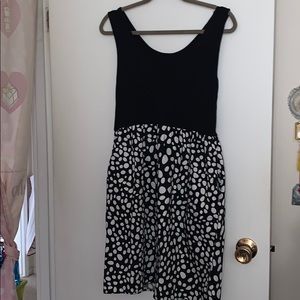 Spense black and white polkadot dress